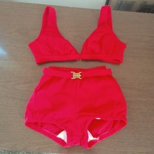 Vintage red 60s bikini small